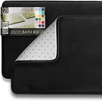 Clara Clark 2 Piece Bathroom Rugs Bath Mat Set, Velvet Memory Foam Bath Mats by ClaraClark