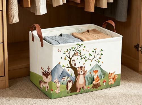 Animal Baskets Cute Storage Bins Rectangular Storage Bin Organizer Book Box - Image 3