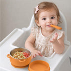Bakpoco 2-in-1 Stainless Steel Baby Bowls, Leak-Proof Lids & Suction Silicone - Image 6