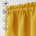 Hiasan Yellow Valance Curtains for Window 52 x 18 Inches 1 Panel - Image 2