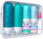 Tocelffe 18pack Travel Bottles for Toiletries, TSA Approved Silicone Travel by Tocelffe