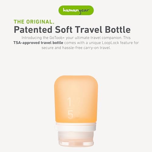 humangear GoToob+ | Refillable Silicone Travel Bottle | Locking Lid | Food-Safe - Image 2