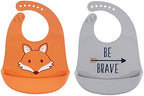 Hudson Baby Unisex Baby Silicone Bibs, One Size by HudsonBaby