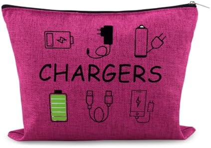 Charger Storage Bag Travel Organizer Pink by Sudaporn