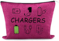 Charger Storage Bag Travel Organizer Pink by Sudaporn
