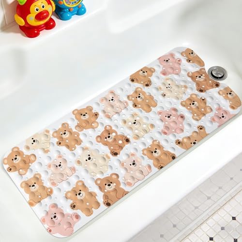 Kids Bathtub Mat, Non Slip Cartoon Bath Mat by KINUUIS