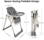 Cochildor 3-in-1 Baby High Chair, Foldable High Chair - Image 5