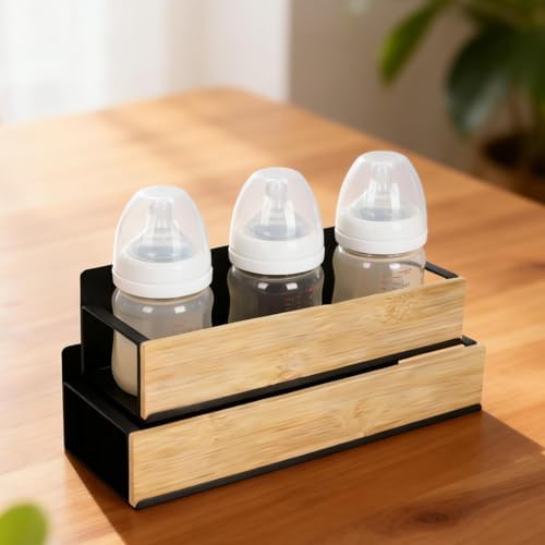 2 Pack Magnetic Baby Bottle Organizer, Baby Bottle Storage Rack - Image 4
