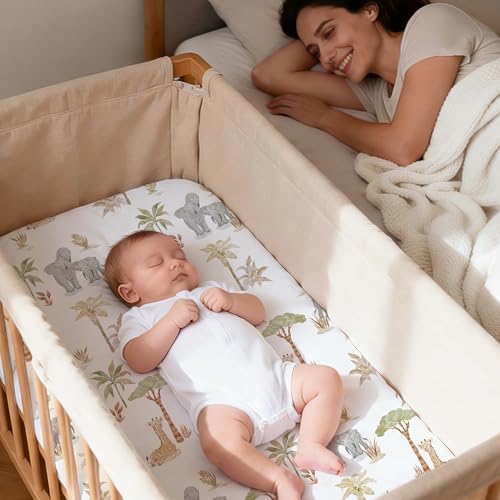 Baby Bassinet Sheets Girl Boy, 3 Pack Fitted Bassinet Sheet - Image 6
