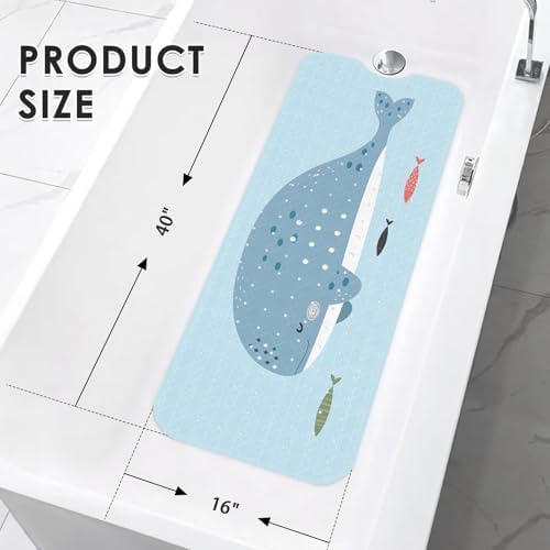 Bathtub Shower Mat 40X16 Inch, for Toddler, Sea Funny - Image 2