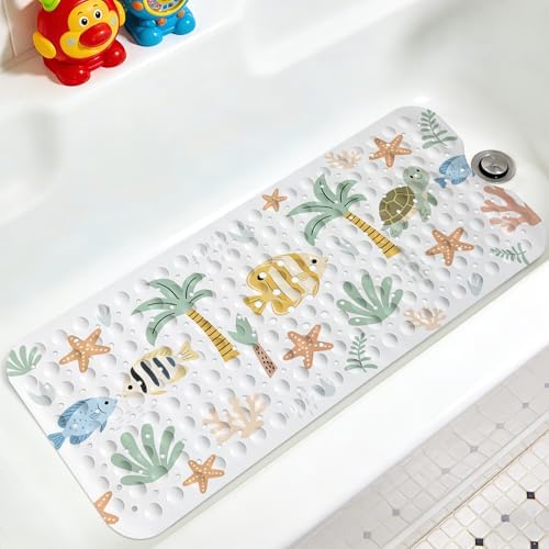 Kids Bathtub Mat, Non Slip Cartoon Bath Mat by KINUUIS