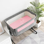 2 Pack Bassinet Sheets Fitted Waterproof Grey & Pink - Image 6