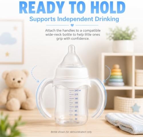 4 Pack Baby Bottle Handles for Evenflo Wide Neck Bottle 5oz & 9oz - Image 3