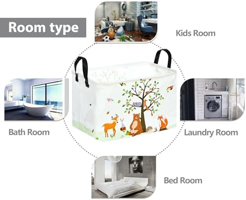 Rec Animals Print Box Hamper Storage Basket Collapsible Organizer Bin Gift - Image 7