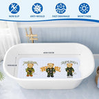 Teddy Island Bath Mat for Tub Non Slip Kids Bathtub Mat 40x16 Baby Bath Mat - Image 2
