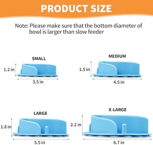 Slow Feeder Dog Bowls Insert, Animire Soft Silicone Slow Eating Dog Food Bowl - Image 4