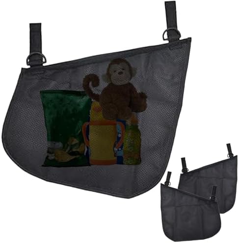 2 Pack Universal Side Sling Stroller Mesh Cargo Net, Side Sling Stroller Mesh - Image 2