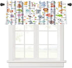 Alphabet Valances Curtain Fruits Berries Animals Letters Pattern Window by Unknown