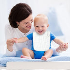 Zainpe 6Pcs Snap Muslin Cotton Baby Bibs White Adjustable Drool Bib - Image 6