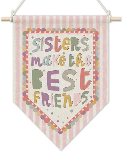 KYTWSFWS Pink Boho Girl Nursery Wall Art Pennant Flag, Girls Room Wall Decor by Unknown