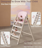 Folding Baby High Chair & Toddler Standing Tower - Image 3