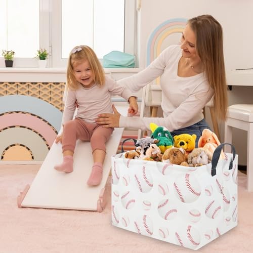 FXOLCSHE Easter baseball basket, Kids Storage Basket, Boys baseball hamper - Image 5