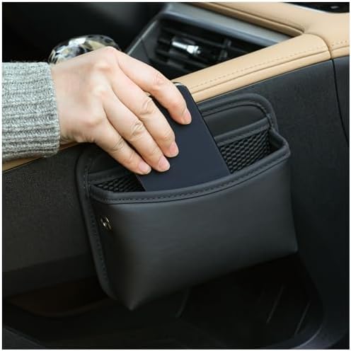 JEYODA Car Seat Side Storage Pocket, Small Organizer, PU Leather by JEYODA