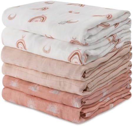 GLLQUEN BABY Receiving Blankets Muslin Swaddle Blanket by GLLQUENBABY