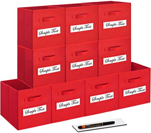 11 Inch Storage Cube, Storage bin, cube storage Foldable Fabric Cube Storage by Artsdi