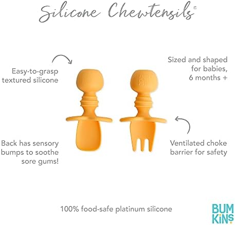Bumkins Baby Utensils Set, Chewtensils Silicone Spoons - Image 5