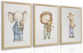PORENY Baby Animal Nursery Wall Art Set of 3, Elephant Lion Giraffe Canvas by Unknown