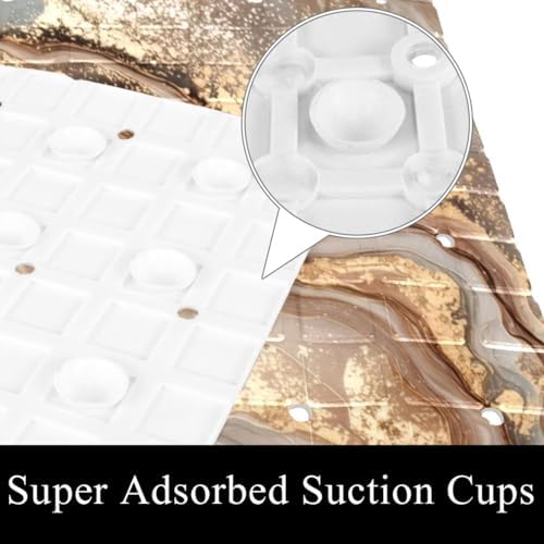 Bath Tub Shower Mat, Washable Bathtub Floor Mats, Suction Cups and Drain Holes - Image 3