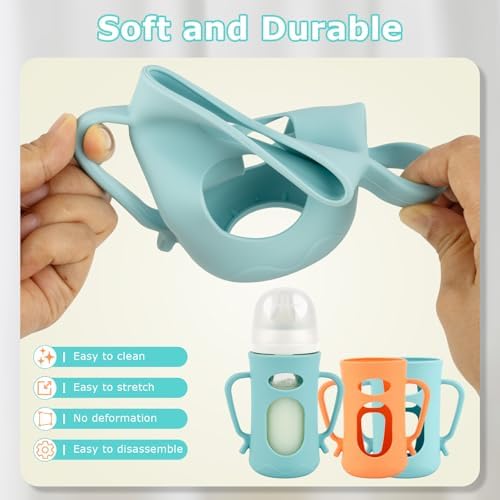 Silicone Sleeves for Pigeon Baby Bottles 8.1 oz, Anti Breakage Glass Baby - Image 6