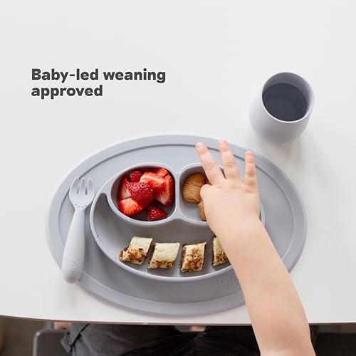 ezpz Mini Mat - 6 -12 Months+ - 100% Silicone Suction Placemat + Divided Plate - Image 4