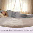 Hooded Hug Sleep Pod Adult Wearable Blanket, Light Washable Swaddle Sack Camp - Image 6