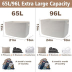 JMvicyroam 65L Large Woven Cotton Rope Blanket Basket - Image 3