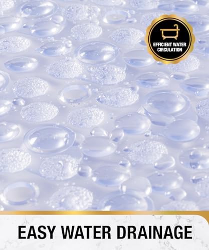HITSLAM Bathtub Mat Non Slip, 35x16 Inch Bubble Oval Bath Tub Mat - Image 3
