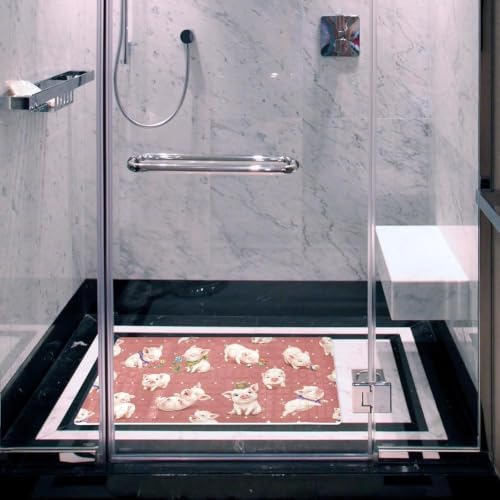 Bathtub Mat Non Slip 26.8x15.1 Inch, Cute Pigs Shower Mat - Image 6