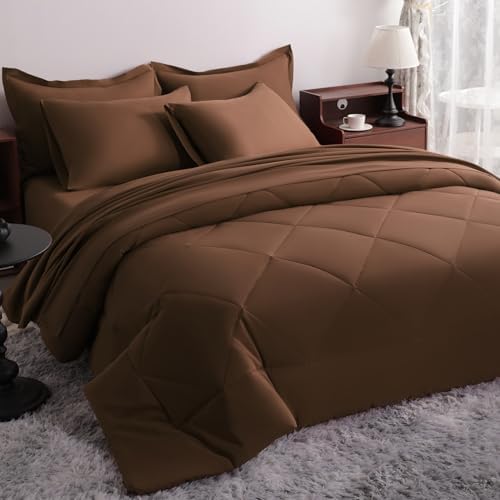 NTBAY Queen Microfiber Bed in a Bag, Comforter Set 7 Piece by NTBAY