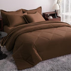 NTBAY Queen Microfiber Bed in a Bag, Comforter Set 7 Piece by NTBAY