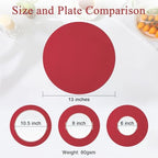 SHACOS 100 pcs Christmas Disposable Round Paper Placemats 13 inch Colored Paper - Image 5