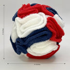 Glory To Dog Puppy/Small Breed Snuffle Ball Toy Celebration Red White Blue - Image 3