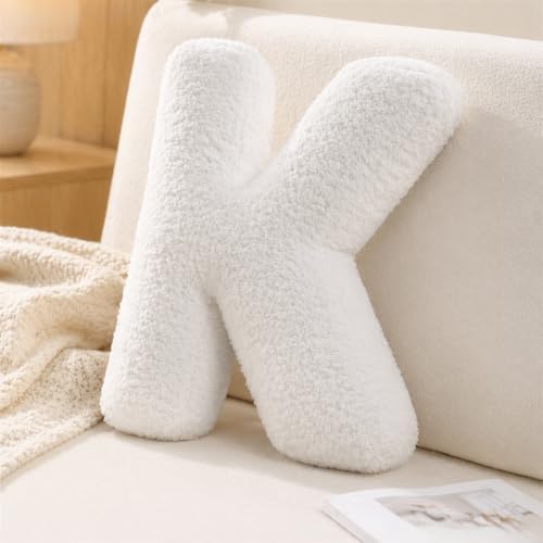 Letter Plush Pillow, Letter Hugging Throw Pillows, Decorative Initial Letter by Shapeazy