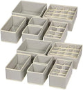 TENABORT 12 Pack Foldable Drawer Organizer Dividers Cloth Storage Box Closet by TENABORT