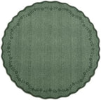 GarveeHome Large Round Rug 8ft Scalloped Washable Circle Living Room Rug - Image 5