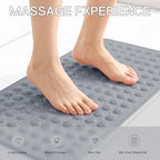 Anti-Slip Bathtub Shower Mat 28×15 Inch Opaque Gray - Image 5