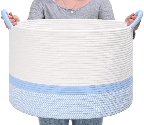 67L Large Blanket Basket, Woven Baskets - Image 7