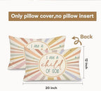 Boho Sun Christian Nursery 12x20 Pillow Cover, Christian Home Decor, I Am A - Image 3