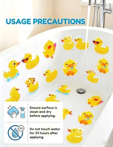 52Pcs Non Slip Bathtub Stickers, Cute Duck Stickers - Image 3