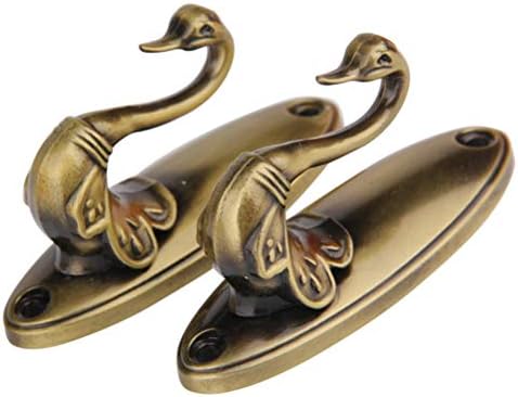 Pair of Swan Style Drapery Curtain Holdbacks Tieback Hooks Tiebacks, U-Shaped by VORCOOL
